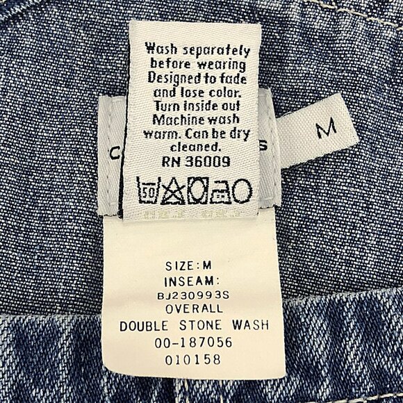 Calvin Klein Jeans Vintage Hand-Painted Denim Bib Overalls Size M - Picture 16 of 16